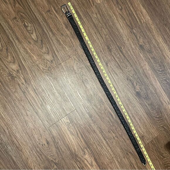 TORINO Ringmark Lizard Men’s Leather Belt
Woven Black With Silver Buckle 36 - Picture 13 of 13